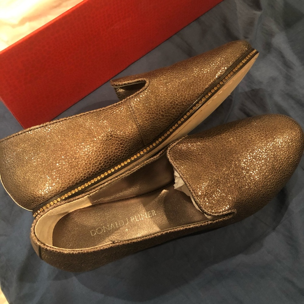 Donald J Pliner Prue Metallic Smoking Slipper - 7